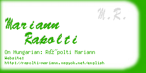 mariann rapolti business card